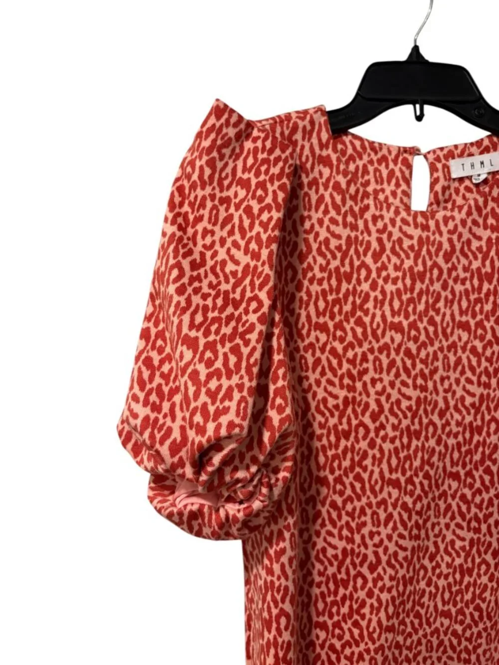 THML Puff Sleeve Leopard Print Blouse - Picture 4 of 6